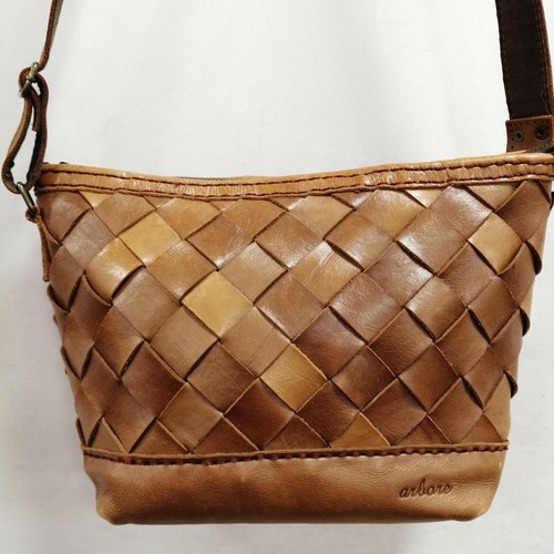 Braided leather shoulder - shoulder, bag