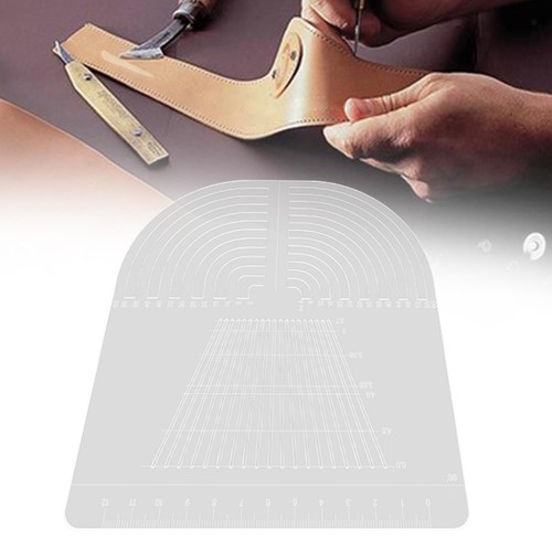 Leather round corner ruler - leather,