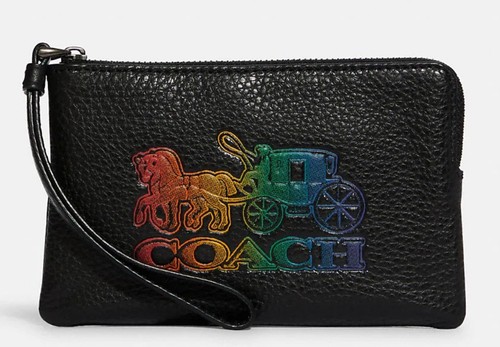 New coach leather horse - leather,