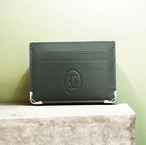 Cartier green leather card - leather,