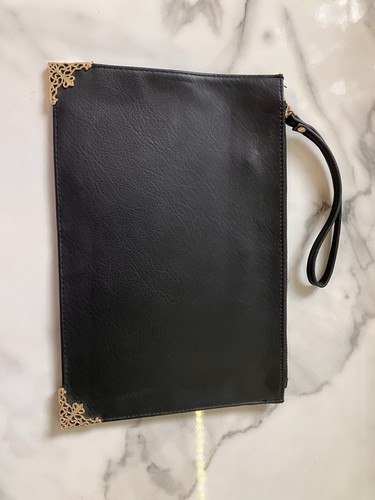 Black clutch bag - bag, with