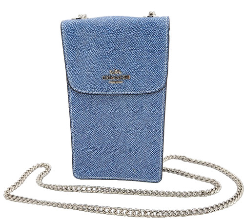 Coach blue crossgrain leather - coach,