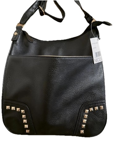 Nicole black leather shoulder - nicole,