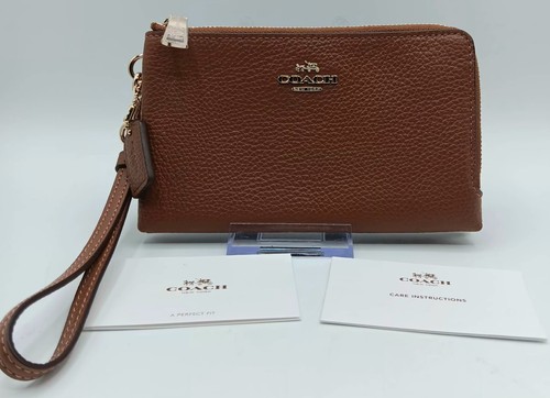 Coach pebbled leather double - leather,