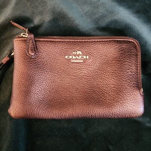 Coach pebbled leather double - leather,