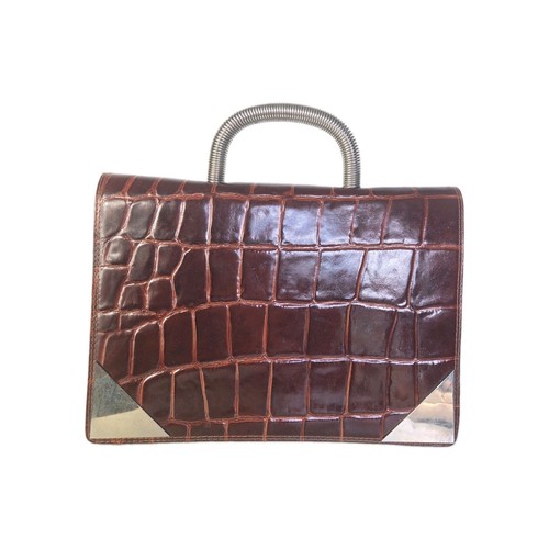 Vintage 1960s faux crocodile - vintage,